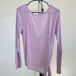 Prana Side Slit Long Sleeve V-Back Top Small